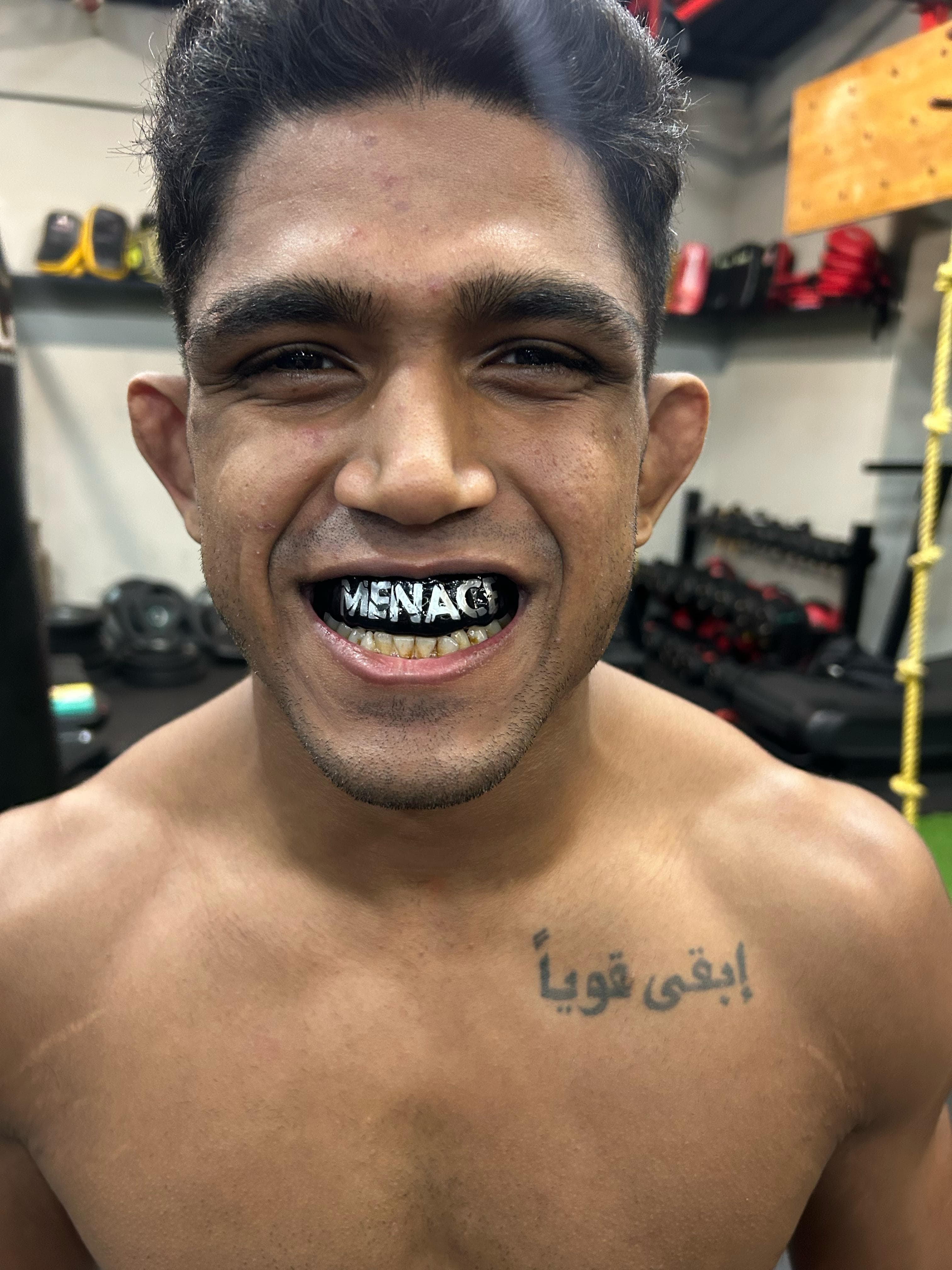 Happy customer using our dental products